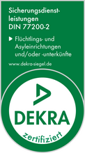 Sicherungsdienstleistungen nach DIN ISO 77200-2 zertifiziert - DEKRA-Siegel